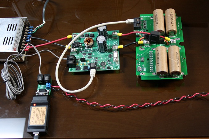 Li-ion smart charger taking commands from PC CAN interface